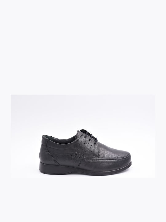 Leder Herren Freizeitschuhe Schwarz
