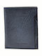 Leather Men's Wallet Coins Blue
