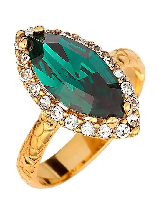 Women's Gold Plated Ring with Stone