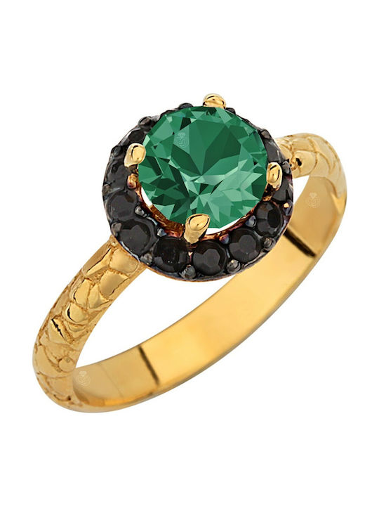 Women's Gold Plated Ring with Stone