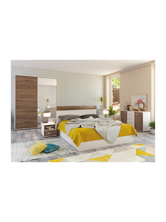 Σετ Комплект Спалня Havai 2 White / Walnut 160x200бр 5бр