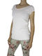 Women's Blouse Cotton Short Sleeve with Boat Neckline Pale pink (Pale pink)
