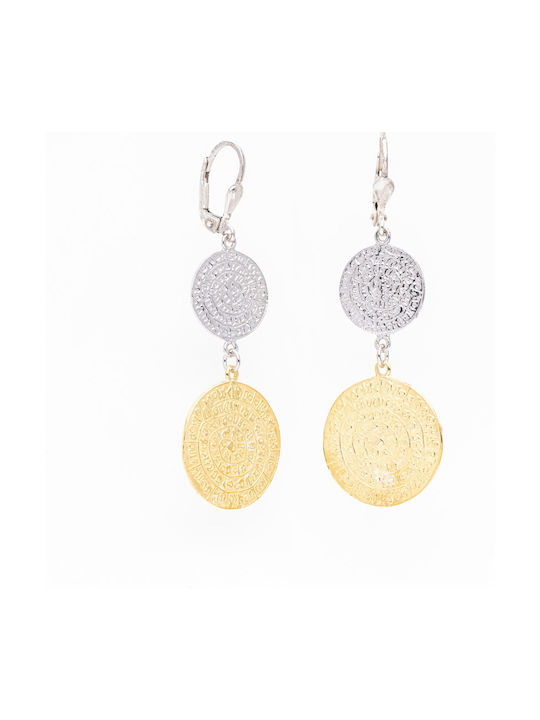 Earrings Pendants made of Silver Gold Plated