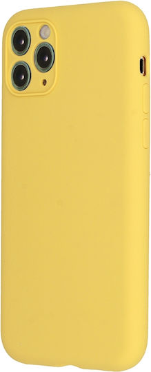 Vennus Real Smooth Back Cover Σιλικόνης Κίτρινο (iPhone 11 Pro)