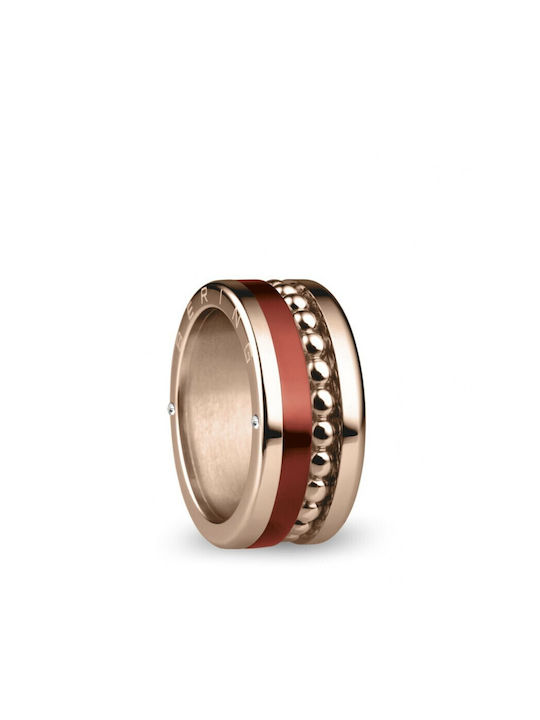 Bering Time Women's Gold Plated Steel Ring with Stone