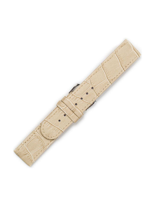 KOSTELO Leather Strap Beige 22mm