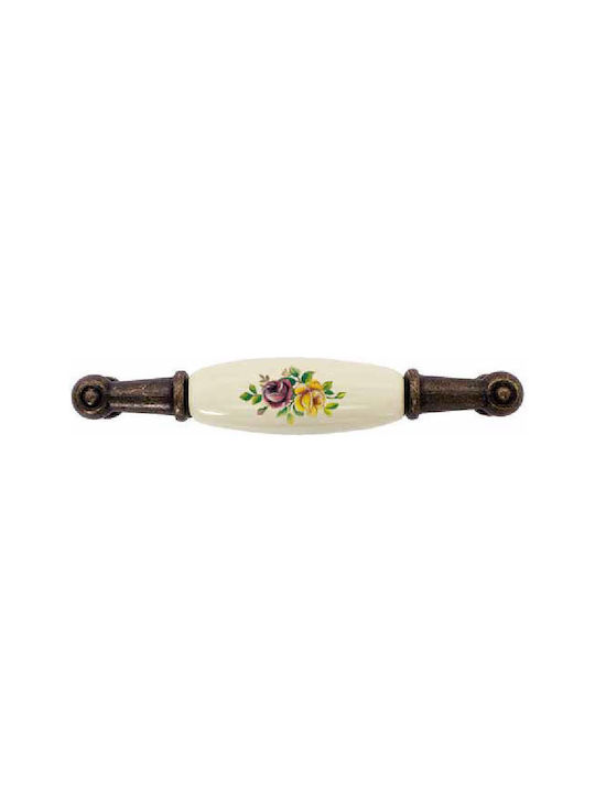 Giusti Handgriff Möbelgriff aus Porzellan Multicoloured Bronze M01.01.01.B1G 1Stück