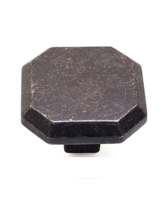 Giusti Knopf Möbelgriff aus Metallisch Black Silver WPO752/T2 1Stück