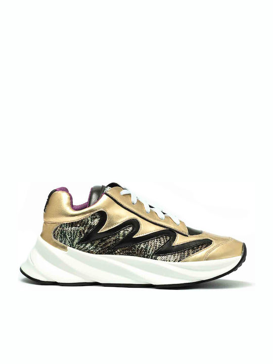 Elena Iachi Damen Sneakers Gold