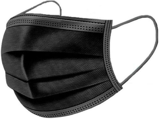 Face Protective Mask Fabric with Clear Window Black 809780978097 50pcs