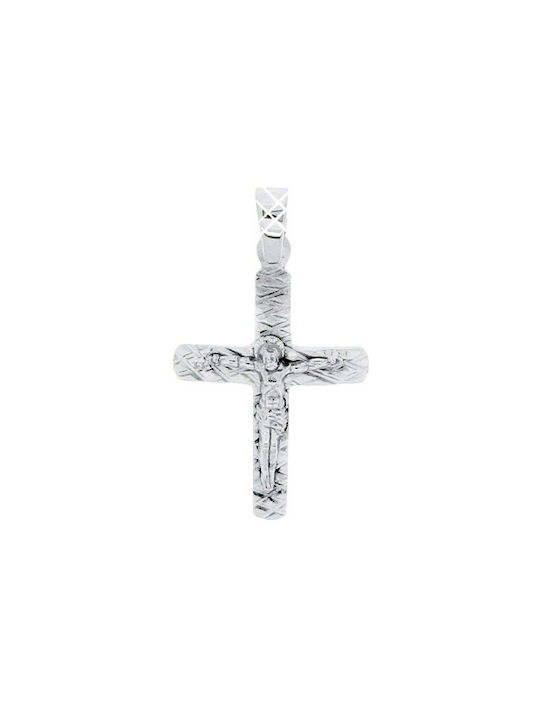 Xrisokosmima White Gold Cross 9K