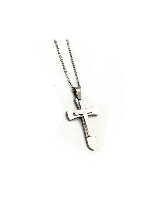 Cross from Steel with Chain