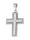 White Gold Cross 9K