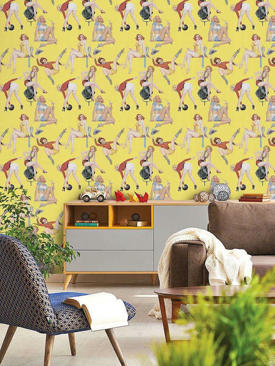 Wallpaper Yellow L300xW300cm