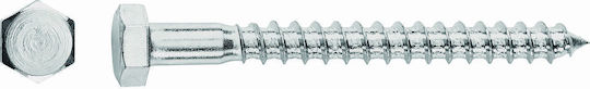 Lux Tools Coach Screw Hexagon Galvanized with Diameter M50 and Length 80mm 100pcs
