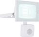 Globo Lighting Στεγανός Προβολέας LED 20W Ψυχρό Λευκό 6000K με Αισθητήρα Κίνησης IP44