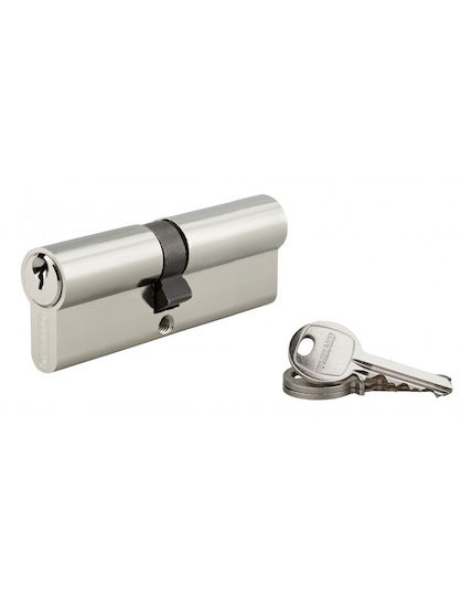 Thirard Lock Cylinder 85mm (40-45) with 3 Keys Silver