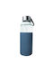 Vin Bouquet Flasche Wasser Glas mit Schraubverschluss Blau 400ml