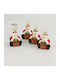 Set Christmas Placecards Red 4pcs