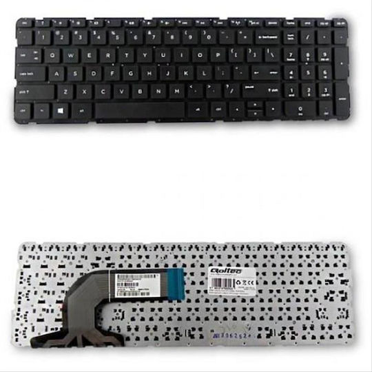Qoltec Laptop Keyboard for HP without Frame in Black Color 50556