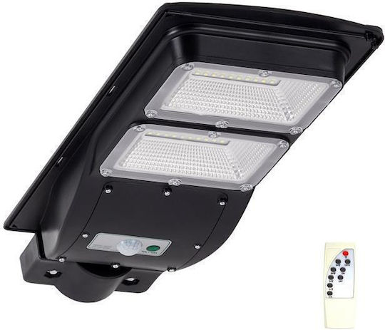 Polux Ηλιακό Φωτιστικό Δρόμου 6W 250lm Ψυχρό Λευκό 6000K με Αισθητήρα Κίνησης, Φωτοκύτταρο και Τηλεχειριστήριο IP65 5.5x19x47εκ.