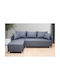 Luna Ecke Sofa mit Umkehrbarer Winkel Graue 200x126x97cm