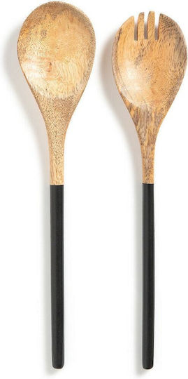 La Redoute Interieurs Wooden Serving Utensil Set Beige 2pcs
