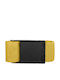 Rainbow Nugget Elastic Men's Fabric Webbing Belt Yellow