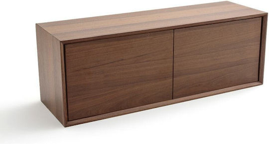 Hängeschrank fürs Wohnzimmer aus Walnuss-MDF 110x35x39 cm
