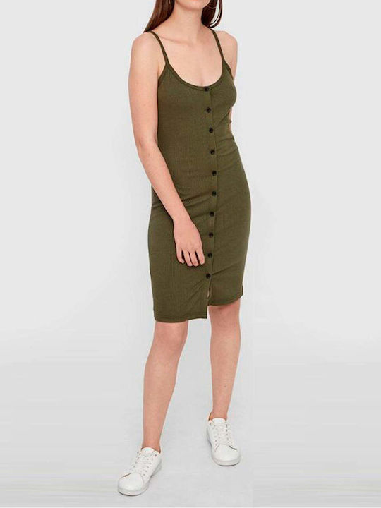 Noisy May Mini Dress Khaki