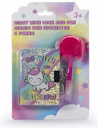 Tri-Coastal Design Pom Pom Unicorn Caiet Pentru Copii cu Caiet și Lacăt