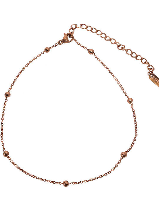 Theodora's Jewellery Златна Верига За Глезен От Стомана