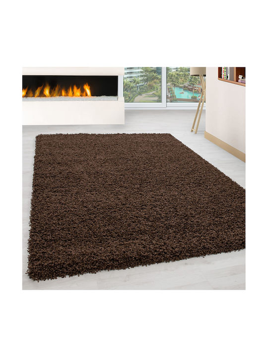 Rug Rectangular Shaggy Coffee