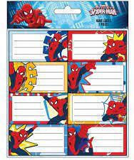 Gim Spiderman Ετικέτες Τετραδίων 8x2cm 16τμχ