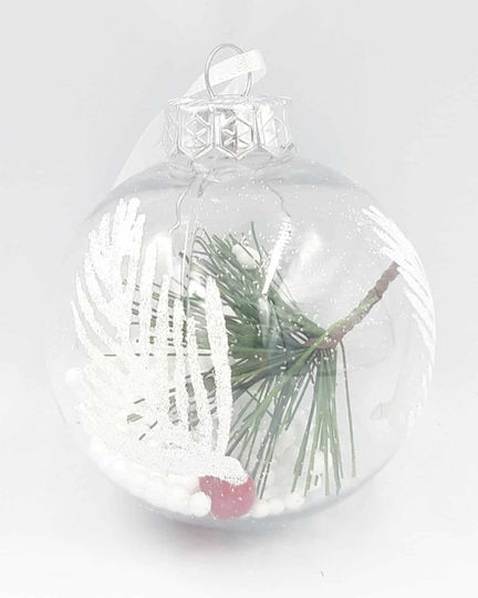 Ornament suspendat Glob Transparent 8buc