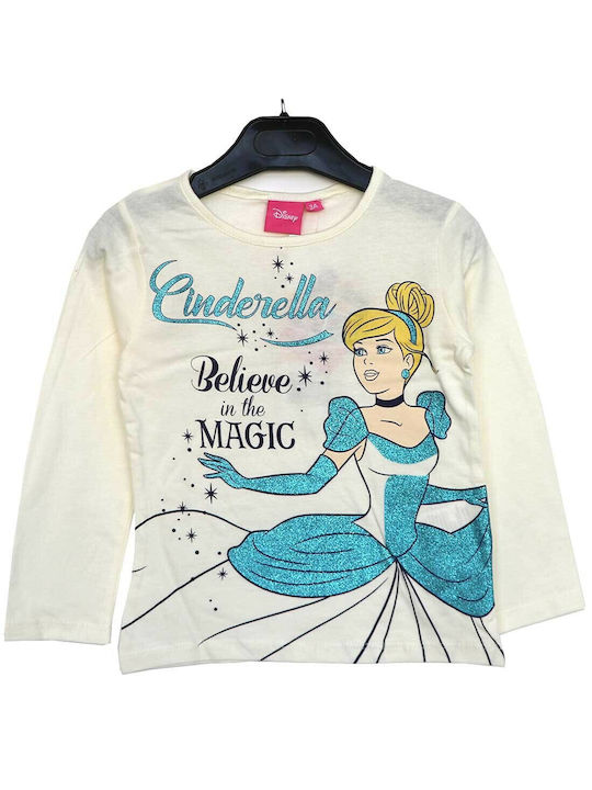 Disney Kids Blouse Long Sleeve Ecru