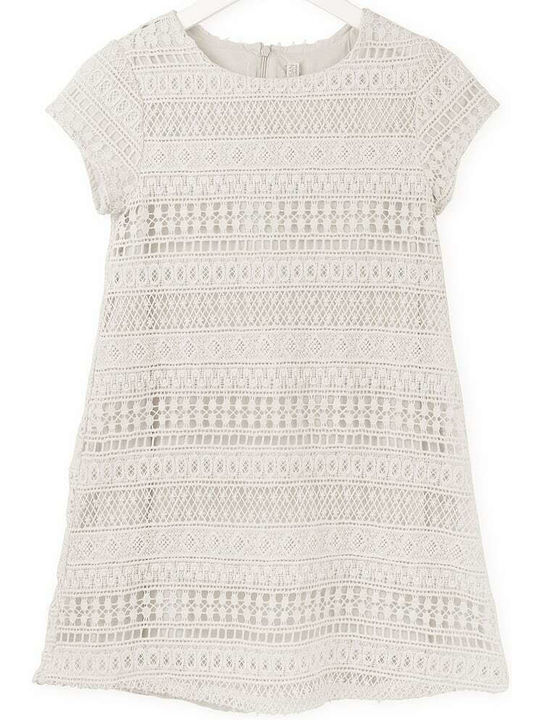 Kids Dress Short Sleeve with Accessories White