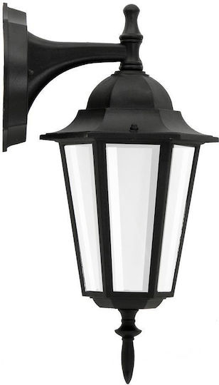 Polux Wandmontierte Außen-Laterne E27 IP43 15x20.5x37εκ.