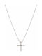 Kritsimis White Gold Cross 14K with Chain