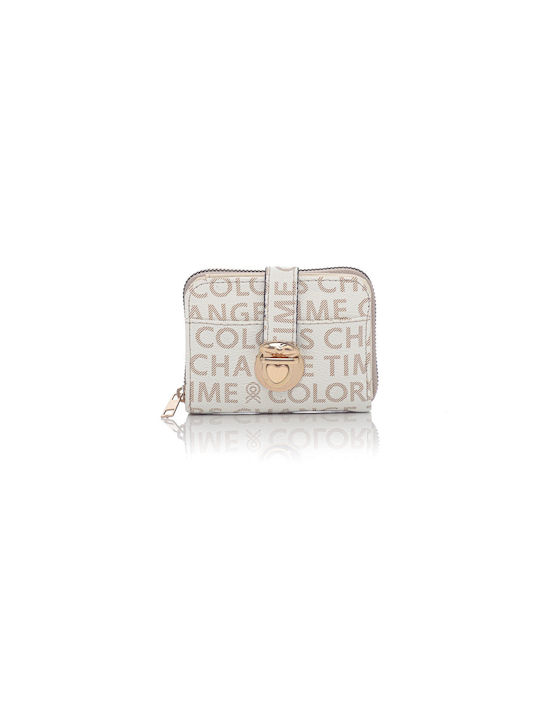 David Polo Small Women's Wallet Coins Beige