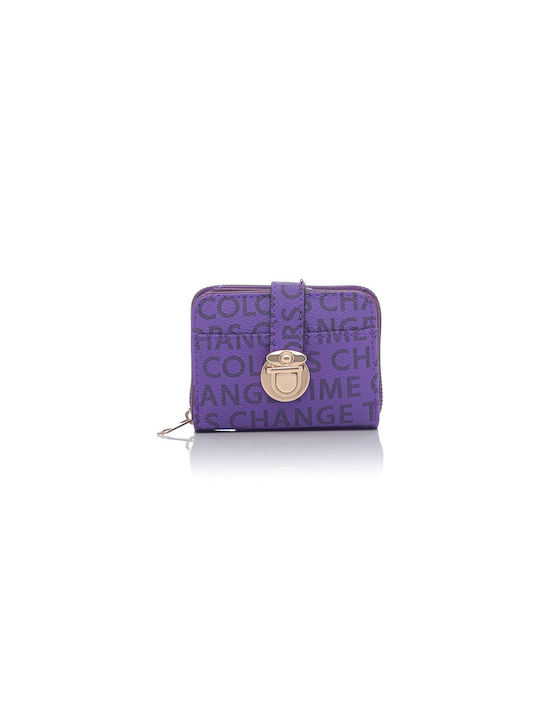 David Polo Small Women's Wallet Coins Purple