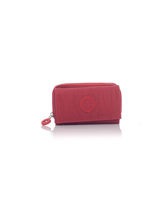 David Polo Small Fabric Women's Wallet Coins Red