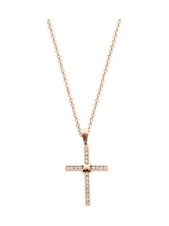 Rose Gold Plated Cross with Chain