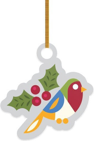 Ho Ho Ho Κρεμαστό Στολίδι Πουλάκι 7x7cm