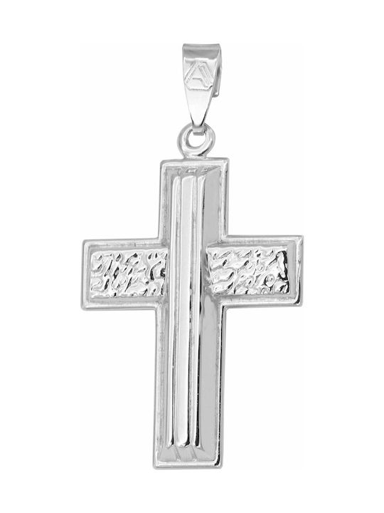 Weißgold Kreuz 14K