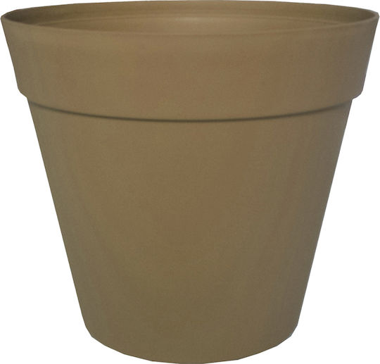 Telcom Chicago Γλάστρα Πλαστική Taupe 25x25x22εκ.