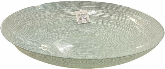 Lampiris Interiors Bol Turcoaz Rotund Salatieră din Porțelan Gri 39x39x7cm 1buc