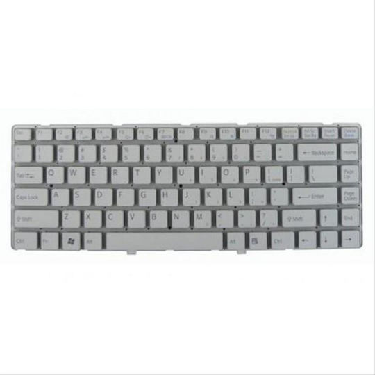 Qoltec Laptop Keyboard for Sony without Frame in White Color 7381