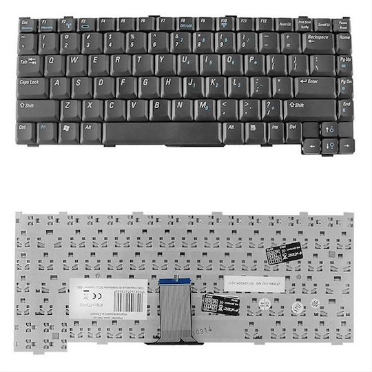 Qoltec Laptop Keyboard for Dell without Frame in Black Color 7390