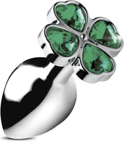 XR Lucky Clover Gem Πρωκτική Σφήνα Large Πράσινη